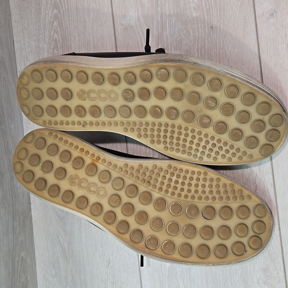 Ecco Mens Denish Design Leather Sneakers shoes sz 44/10-10.5 - Picture 9 of 12